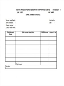 Sample of Printable Check Voucher Template