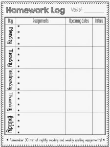 Homework Logs | Makes My Job Easier | Homework Log, Homework Sheet Free Printable Daily Assignment Sheets