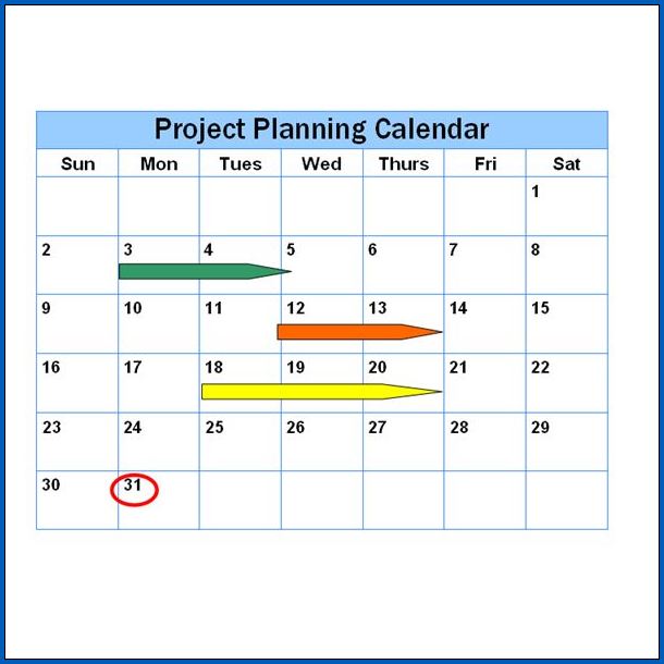 Sample of Project Timeline Template