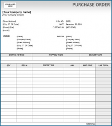 √ Free Printable Purchase Order Form