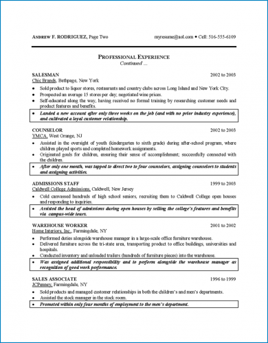 best resume template for recent college graduate word free download