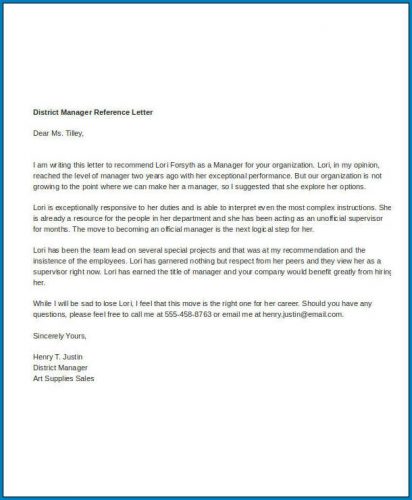 √ Recommendation Letter For Employee From Manager