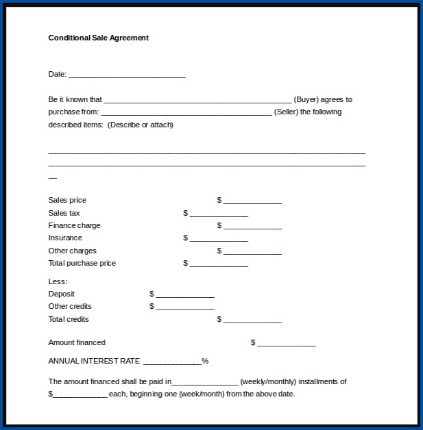 Sample of Sales Contract Template