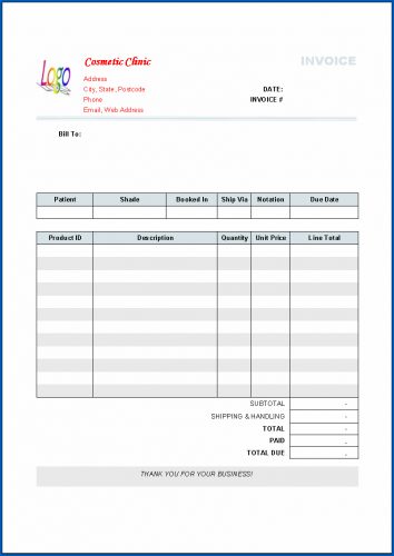 √ Free Editable Service Receipt Template