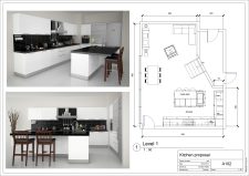 Sample of Small Family Kitchen Design Planning Template