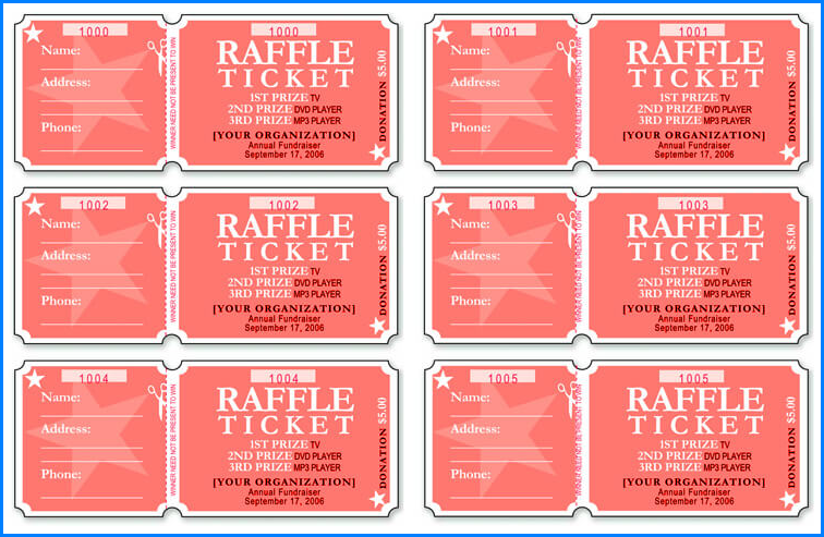 Sample of Ticket Template Word