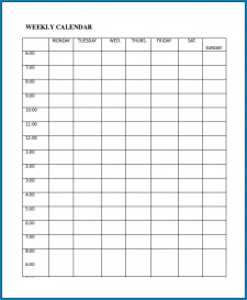 √ Free Printable Weekly Calendar Template