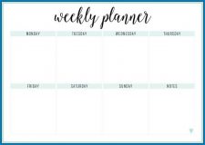 √ Free Printable Weekly Planner Template | Templateral