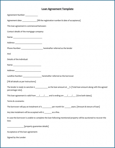 √ Free Printable Simple Agreement Template