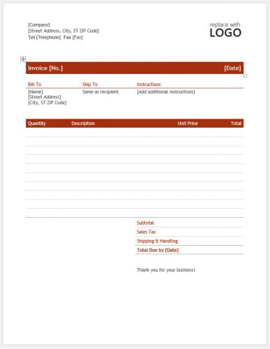 √ Free Printable Simple Invoice Template