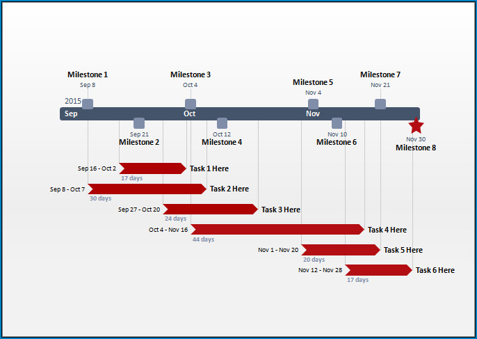 Simple Project Timeline Template Example