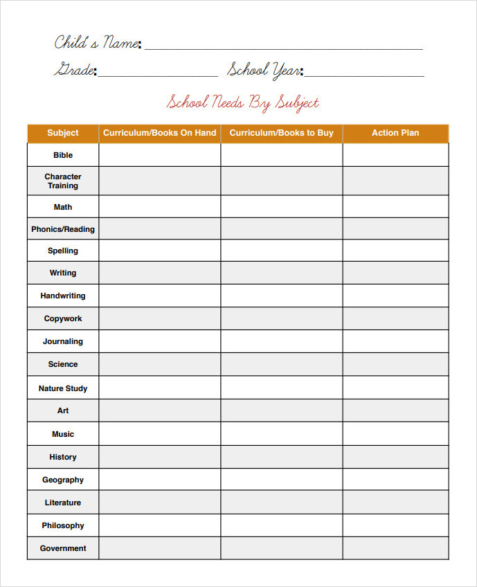 Simple Supply Inventory Template