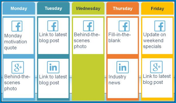 Social Media Post Schedule Template Example