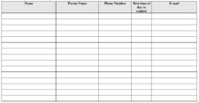 Teacher Attendance Sheet Template