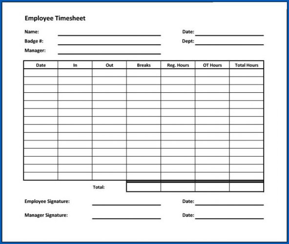 √ Timesheet Template Will Help Your Business