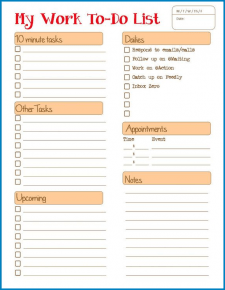 To Do List Template For Work Sample