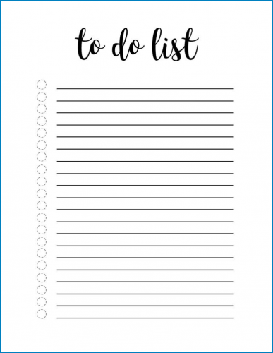 √ Free Printable To Do List Template Word