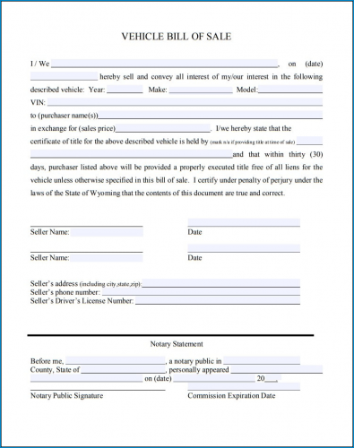 √ Free Printable Vehicle Bill Of Sale Template