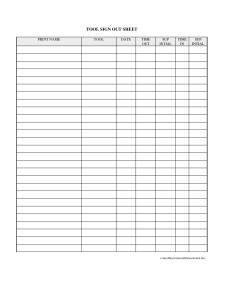 Vehicle Sign out Sheet Template Sample