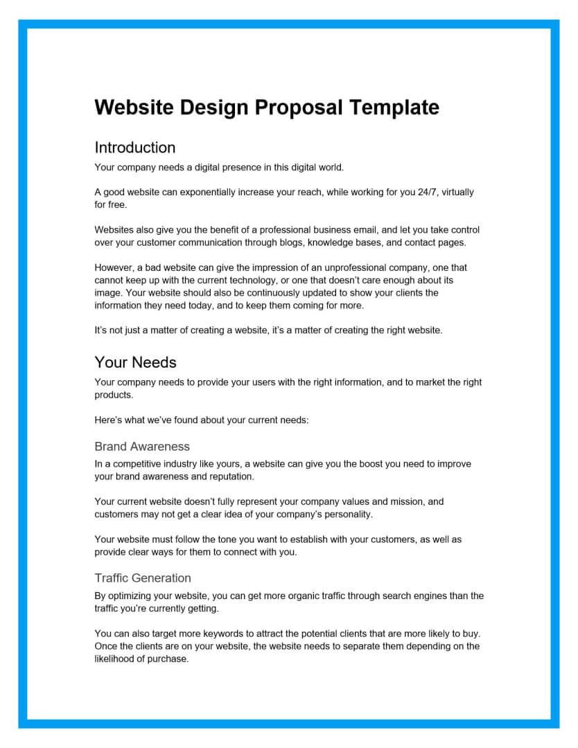 Website Proposal Template