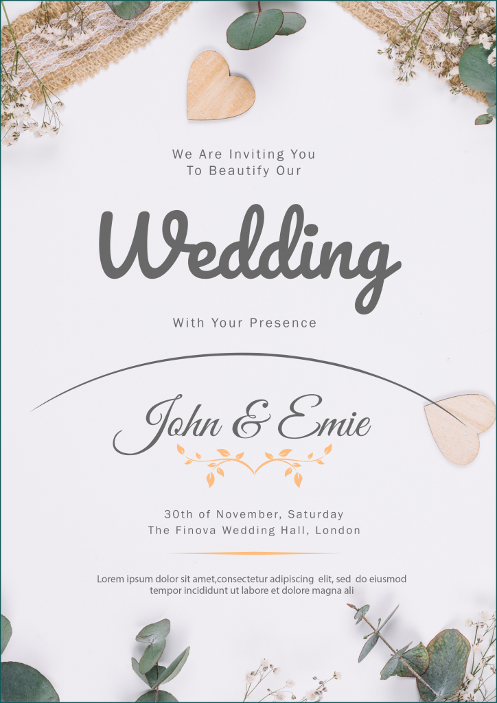 Wedding Invitation Template Example x