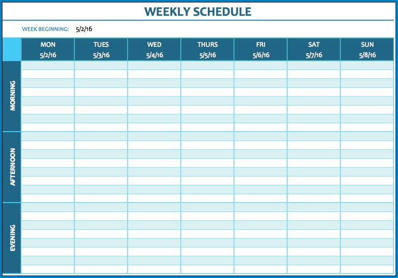 Weekly Lesson Planner Template Sample