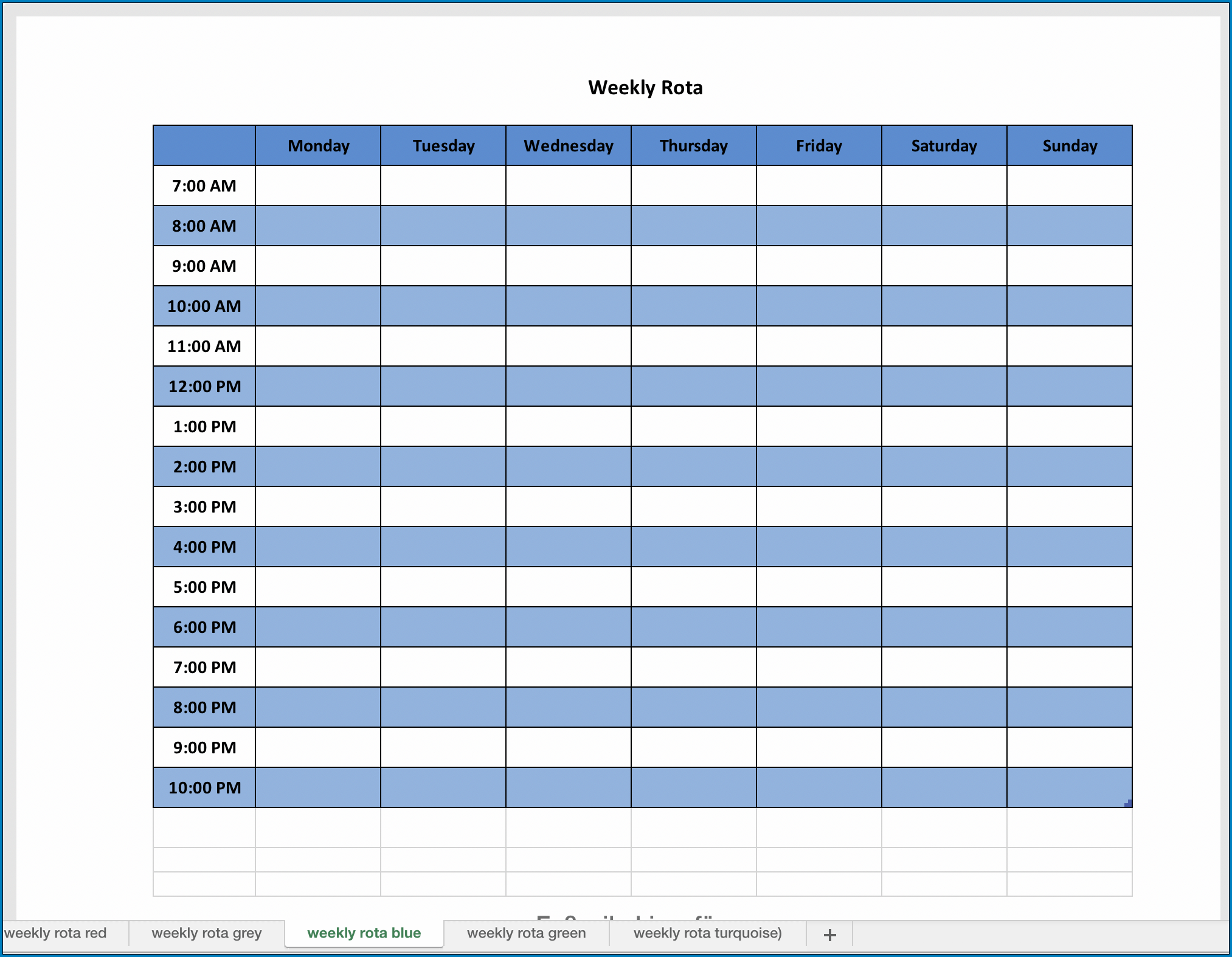  Free Printable Weekly Planner Template Excel