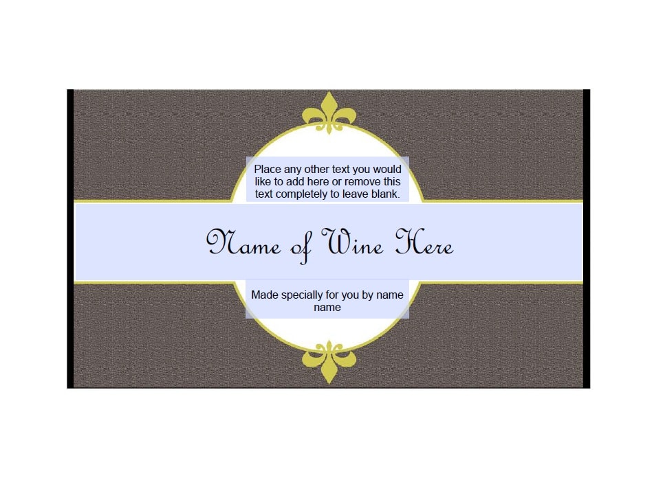 Wine Label Template