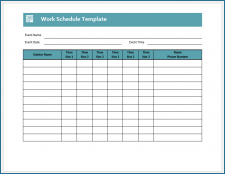 √ Free Printable Work Schedule Template