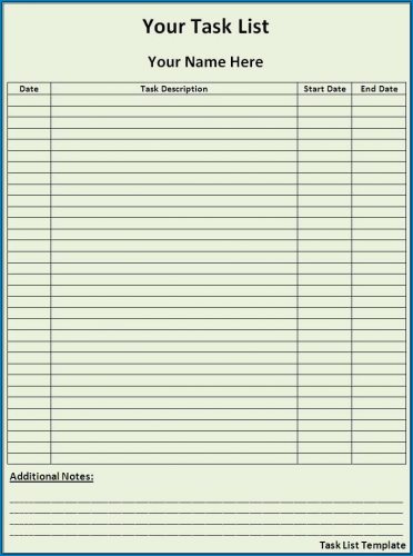 √ Free Printable Work To Do List Template