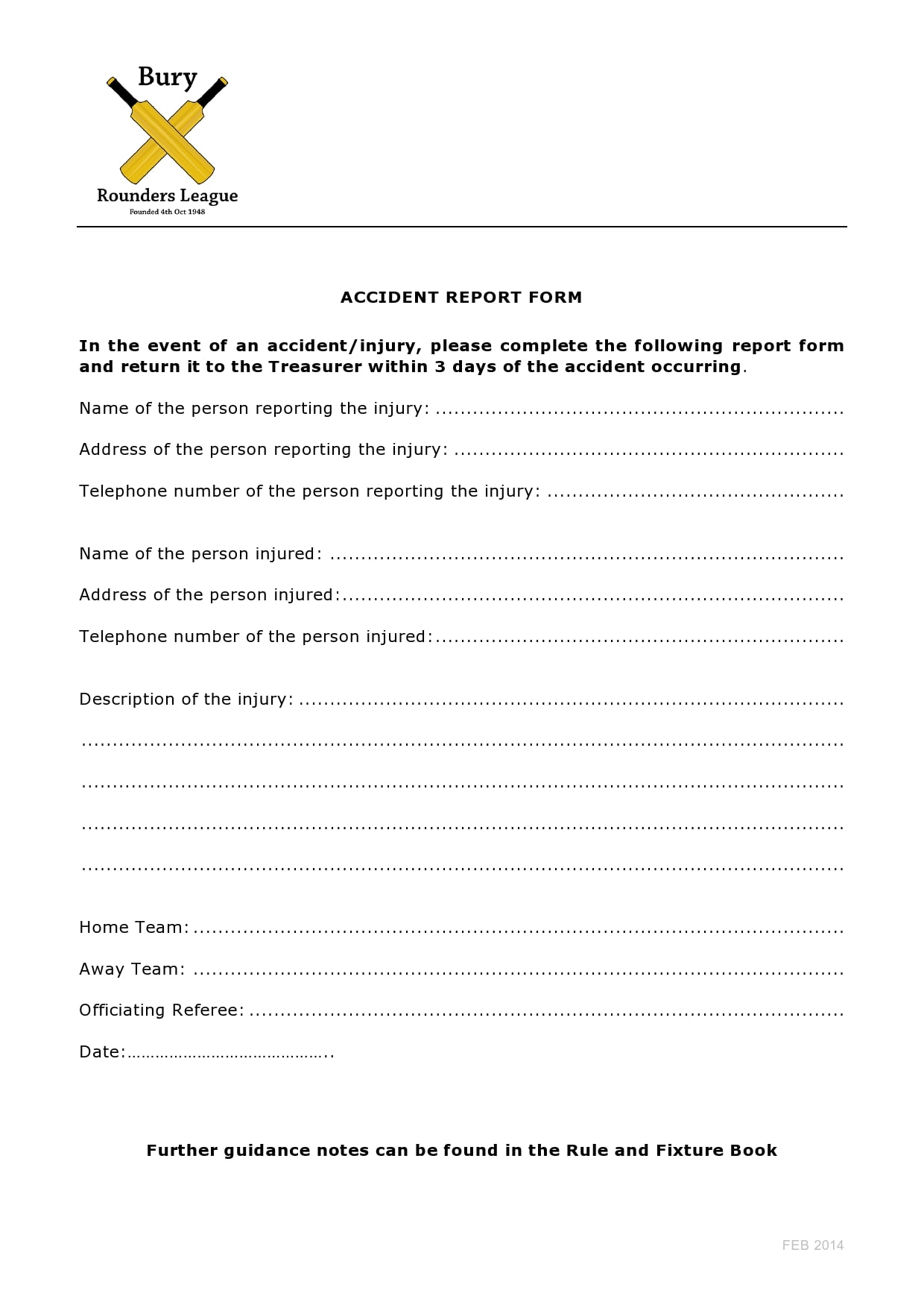 accident report form