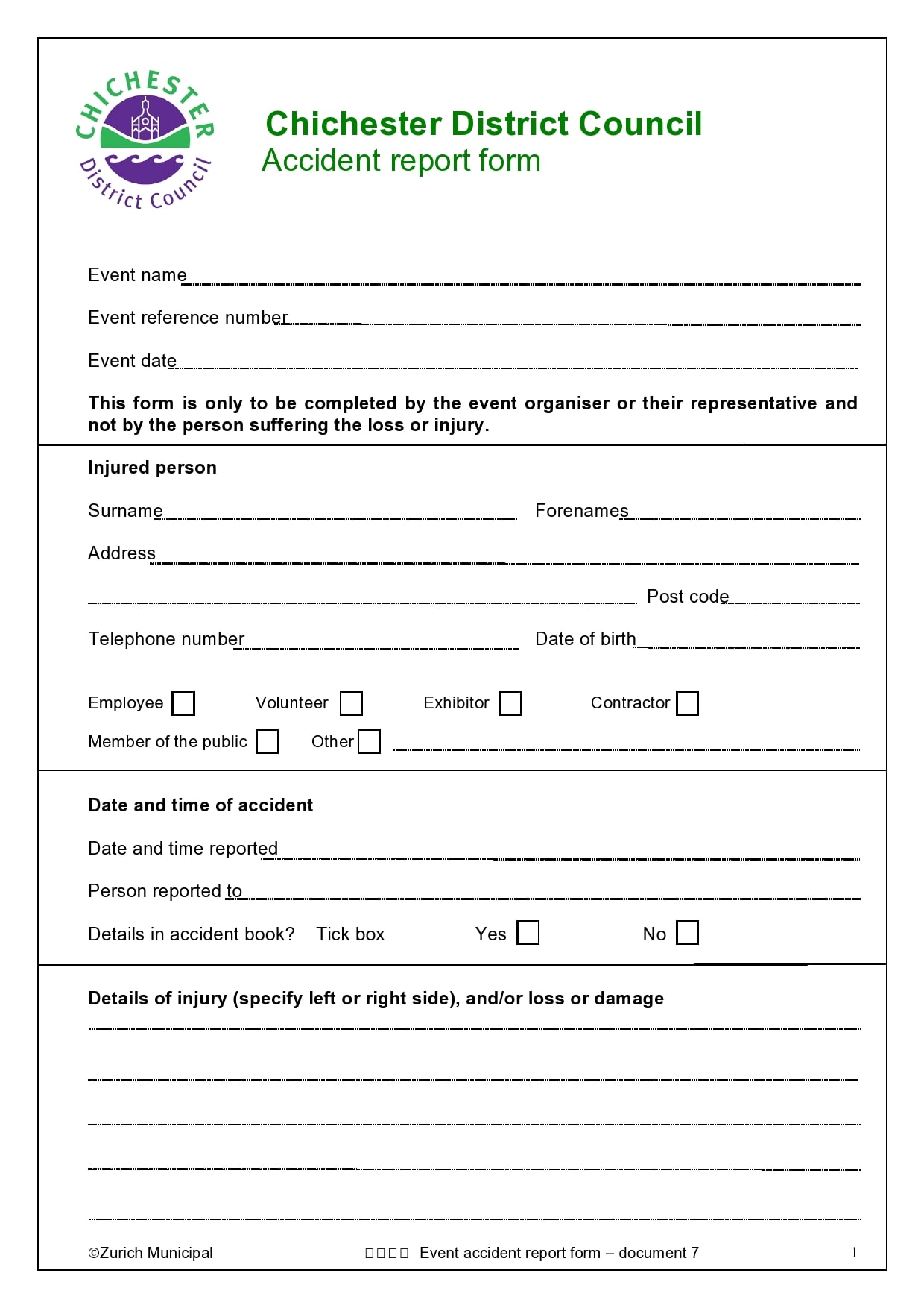 accident report form