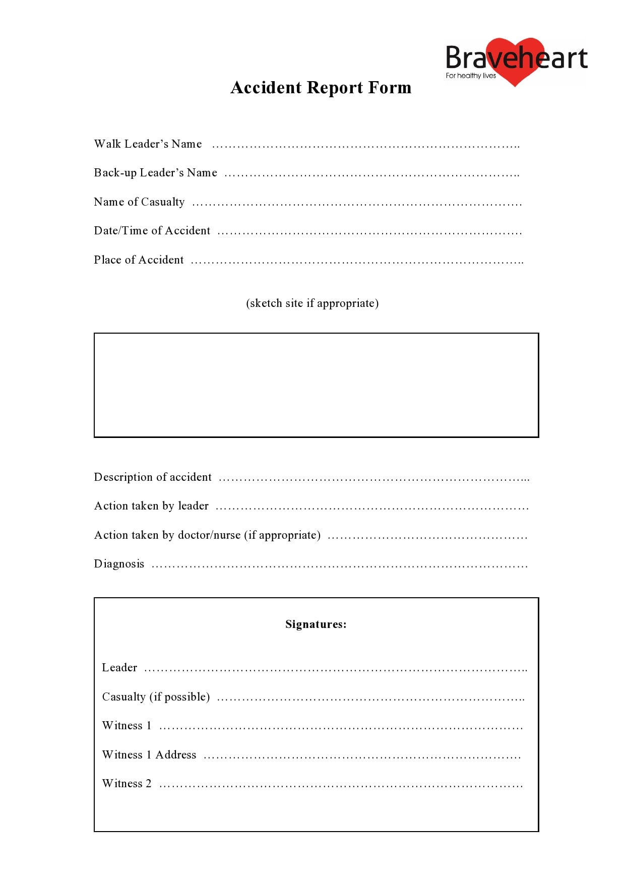 accident report form