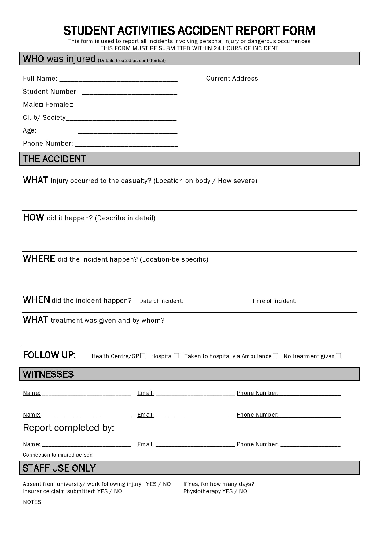 accident report form