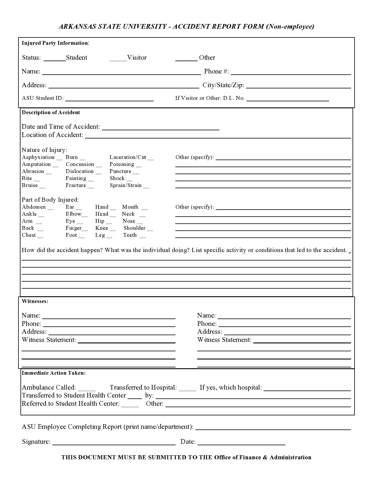 accident report form