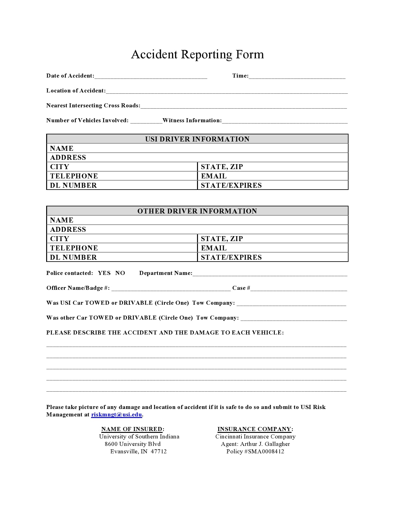 accident report form