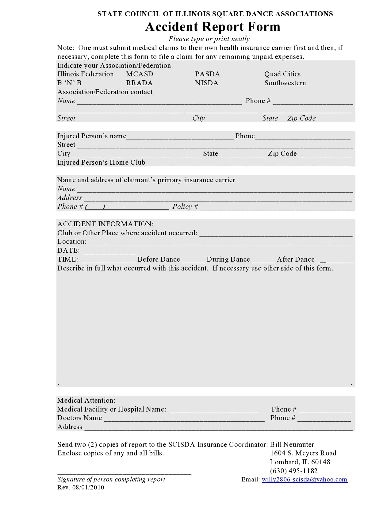 accident report form