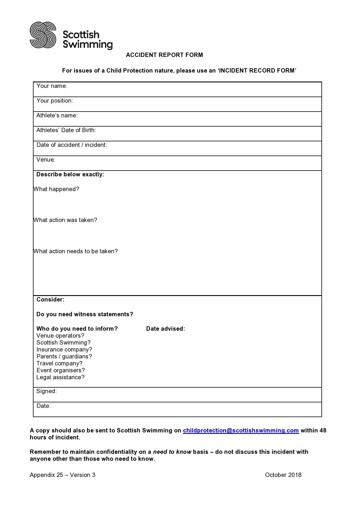 accident report form