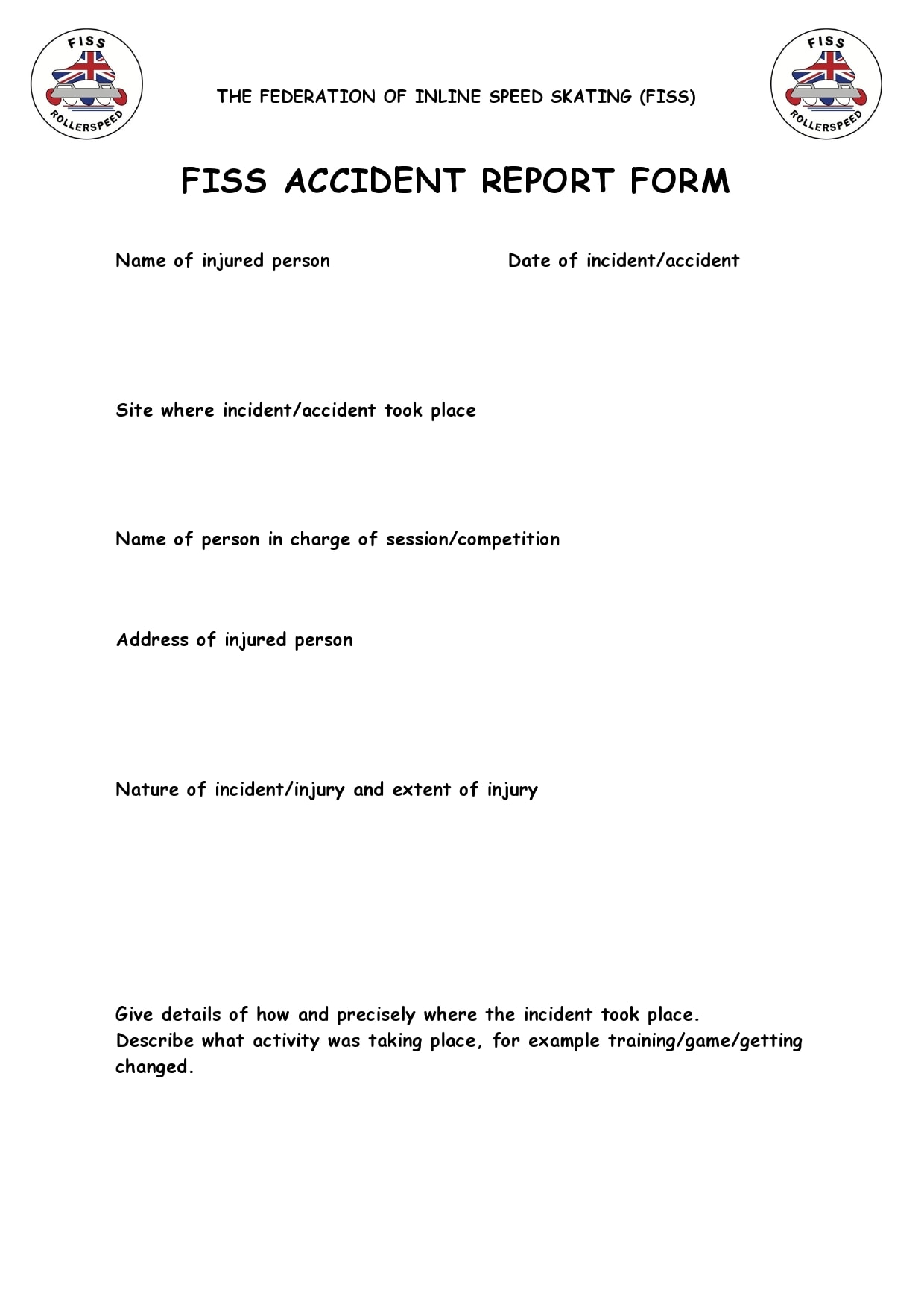 accident report form