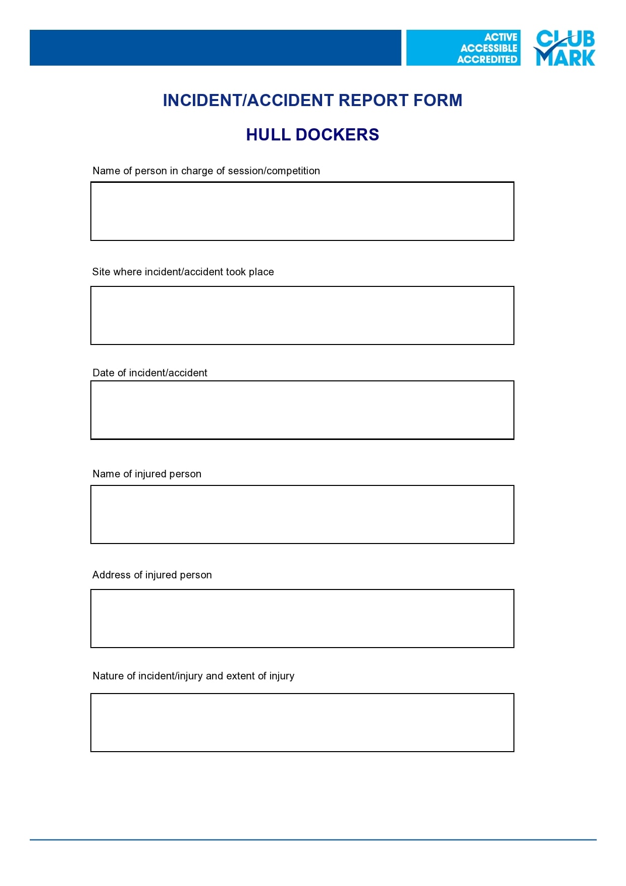 accident report form