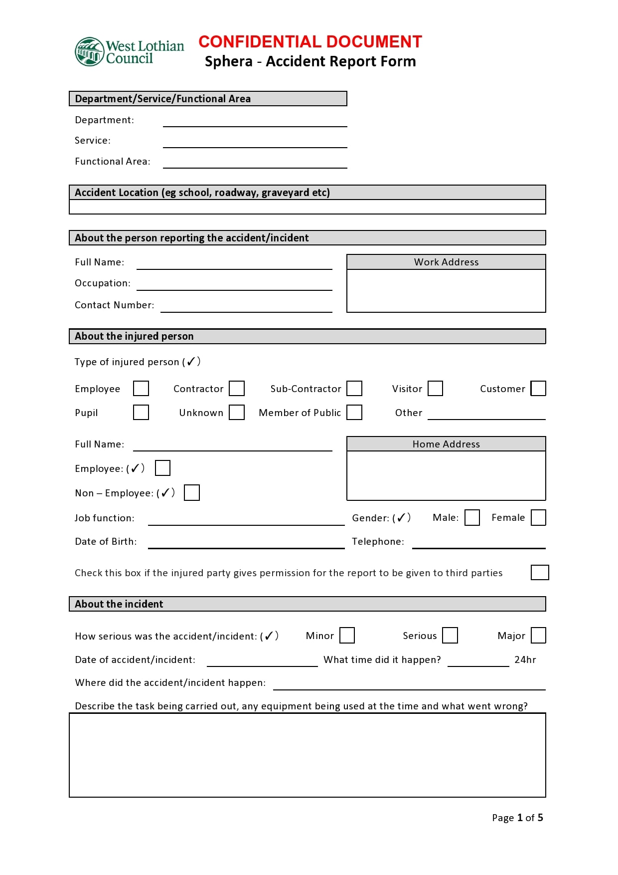 accident report form