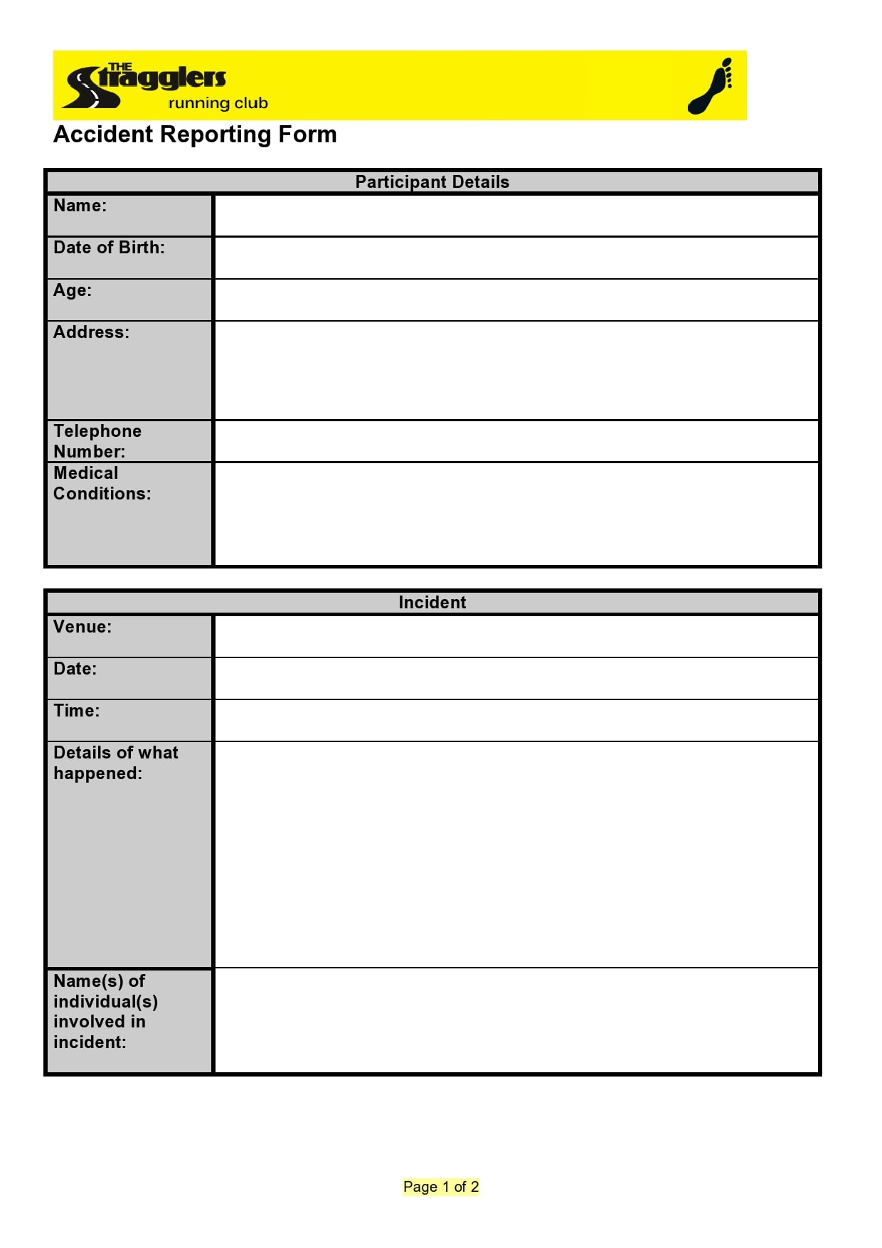 accident report form