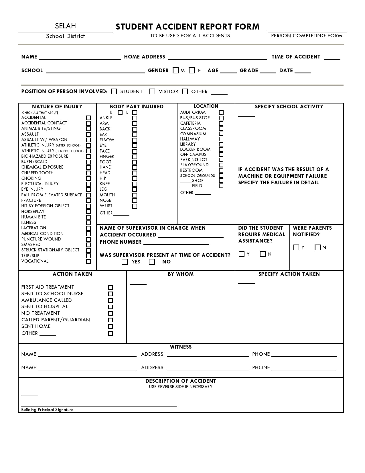 accident report form