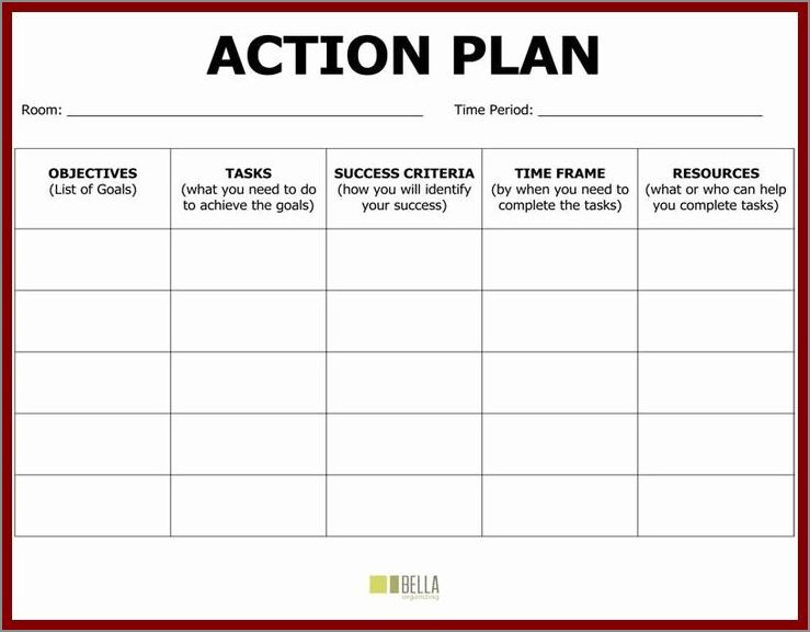 action plan template for students