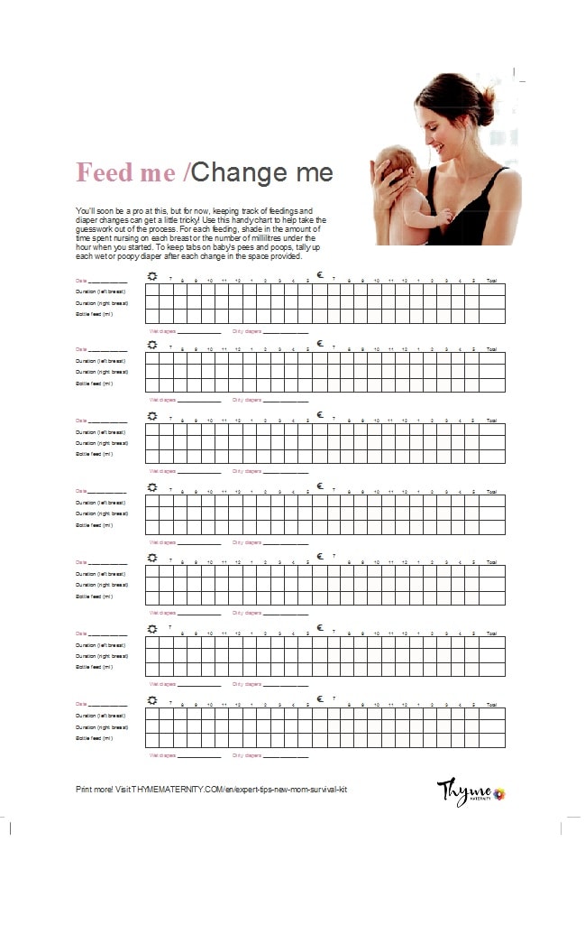 baby feeding chart