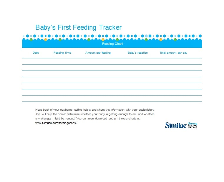 baby feeding chart