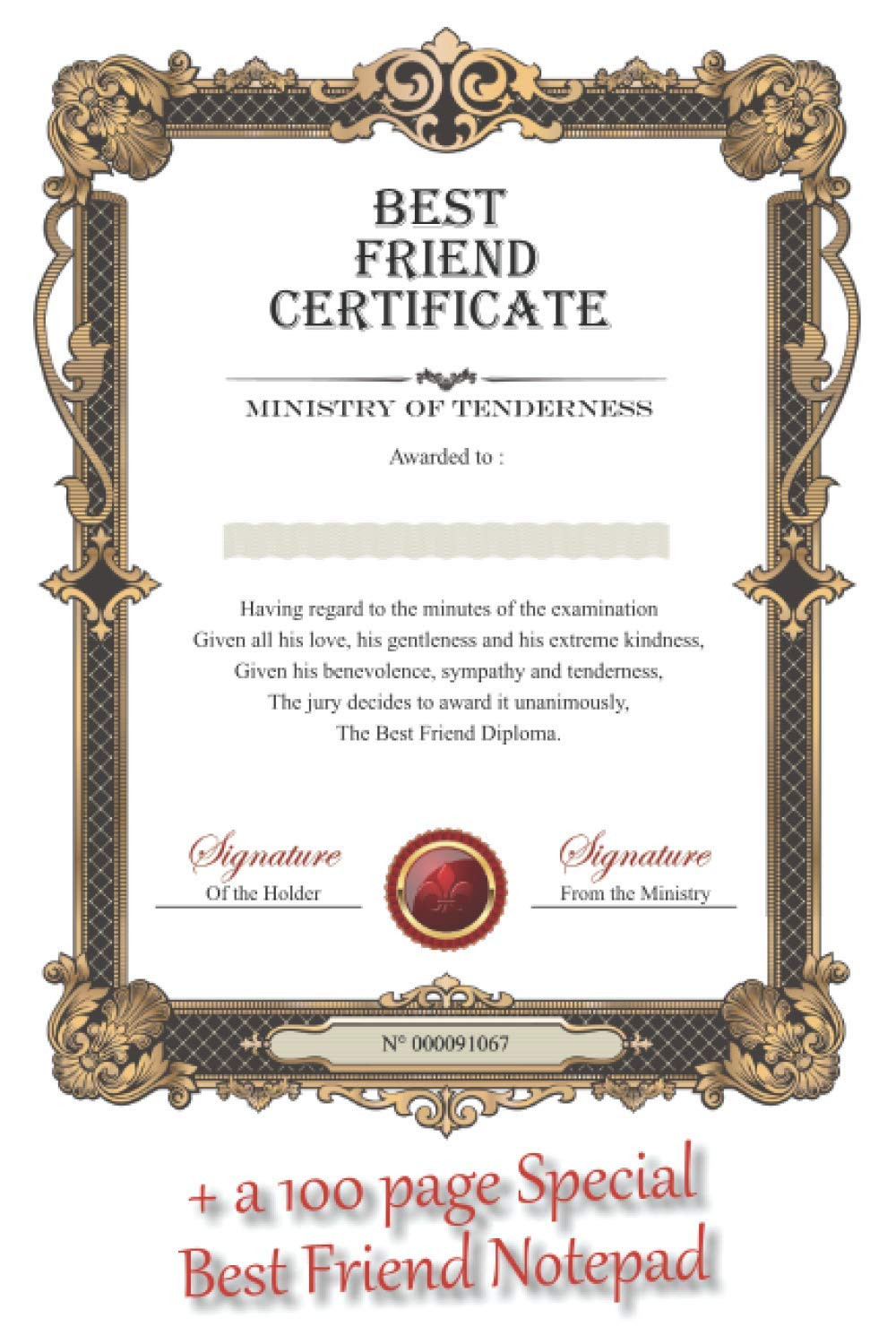 best friend award certificate template