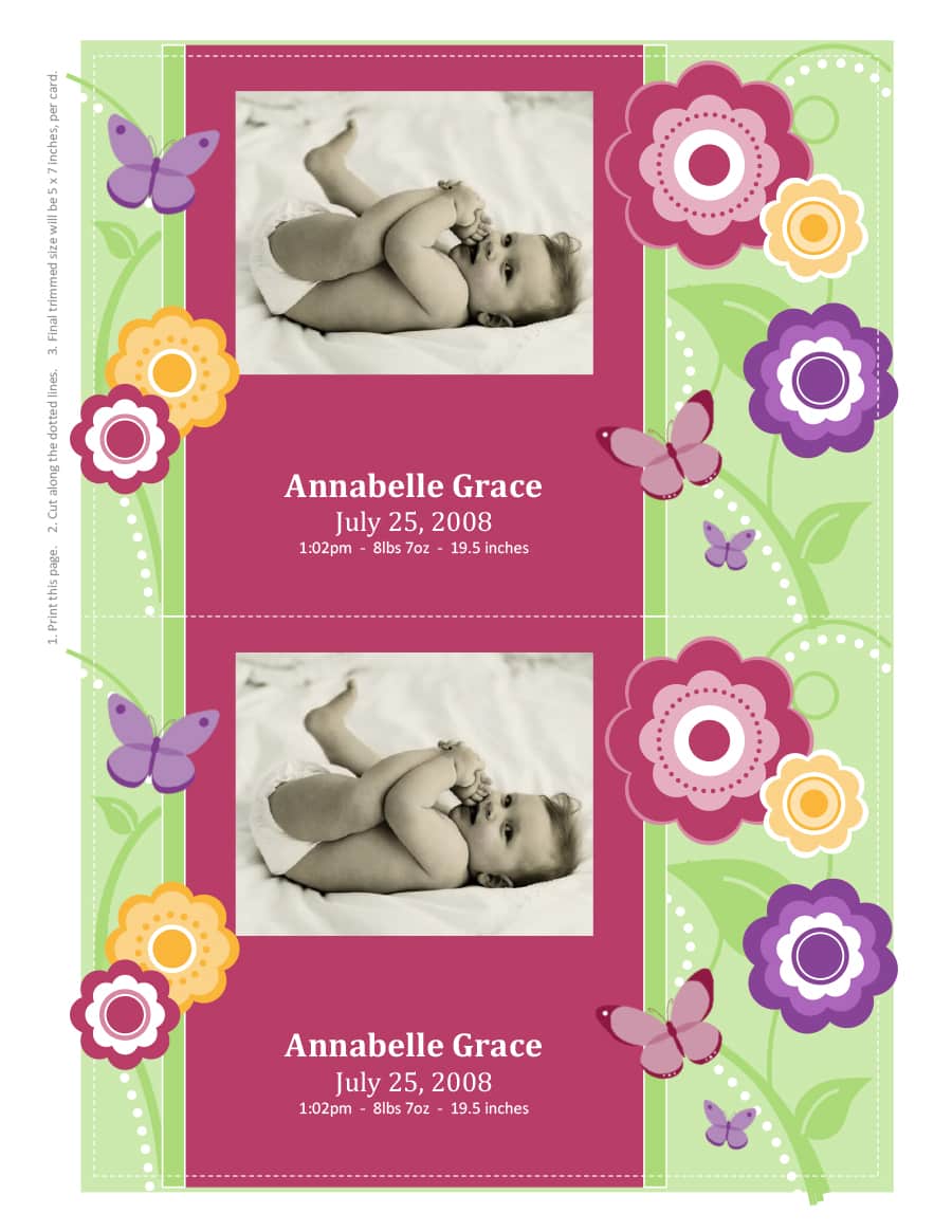 birth announcement template