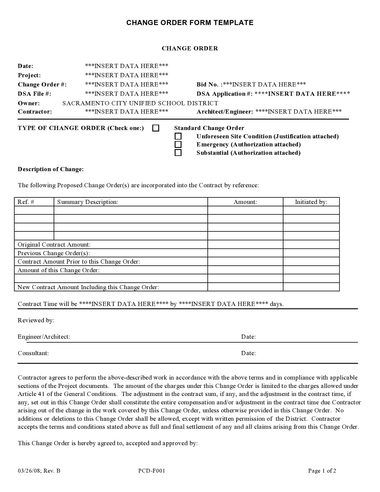 change order template