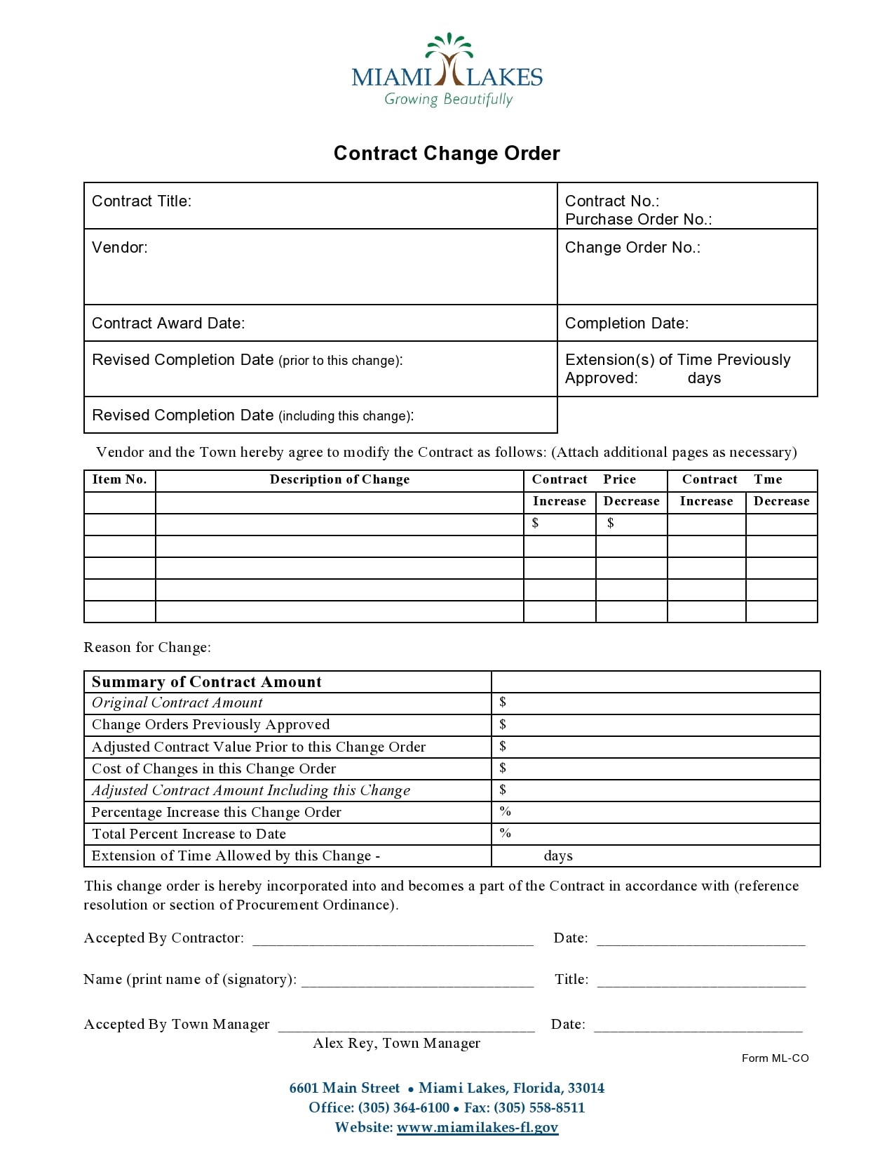 change order template